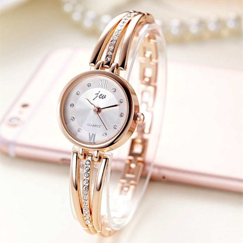 New Fashion Rhinestone Watches Luxury Brand Stainless Steel for Ladies