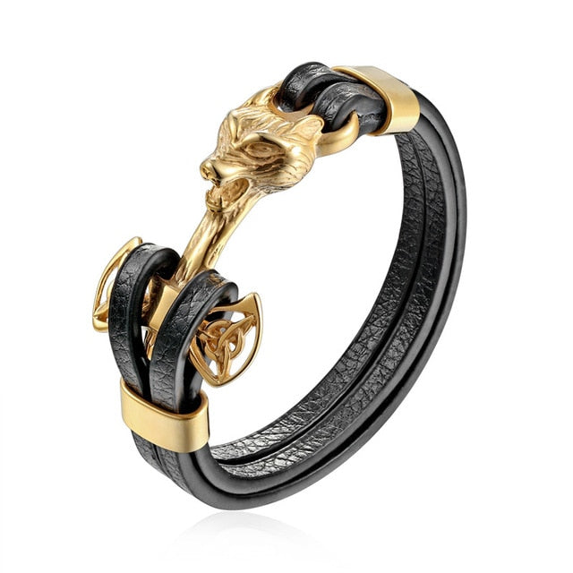 Gold Lion  Bracelet for Men - MARJA MALL