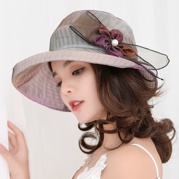 Women's Summer Silk Sun Hat