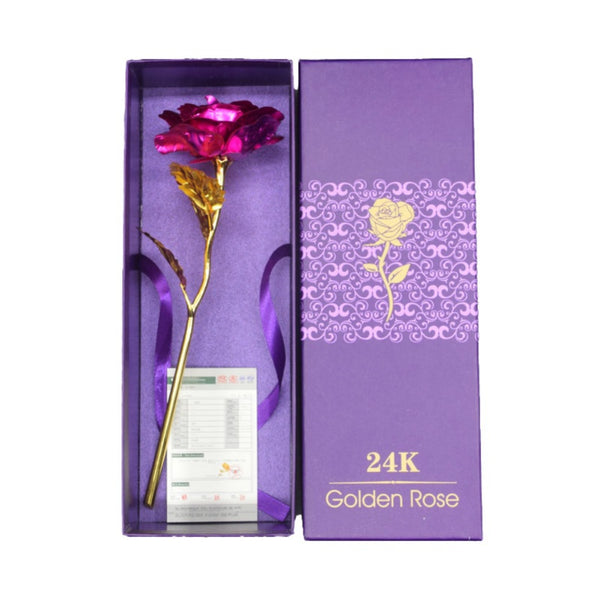 Valentine's Day Golden Rose Flower Gift