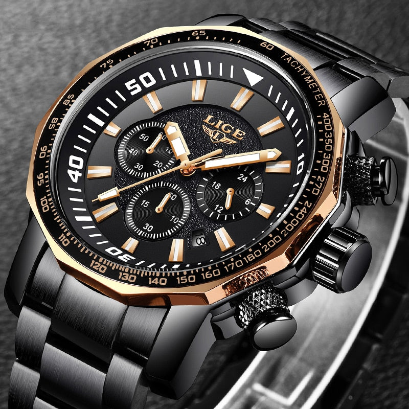 Man's Full Steel Business Watch - MARJA MALL