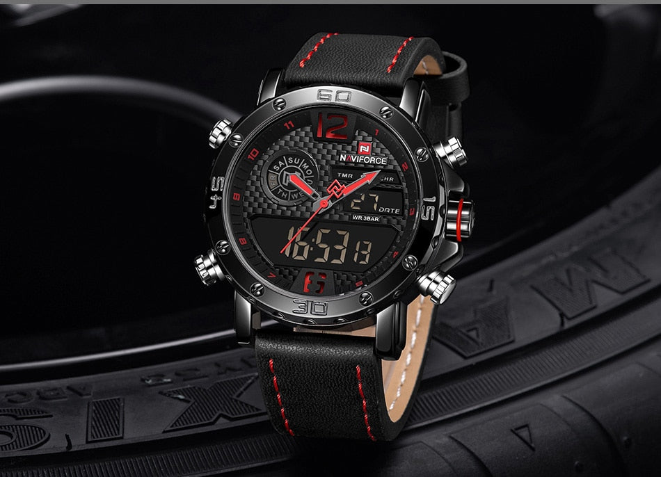 Leather Sports Watches for Men from NAVIFORCE Brand