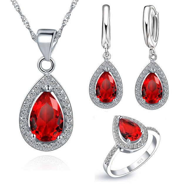 Jewelry Sets Silver Earrings Necklaces Finger Rings - MARJA MALL