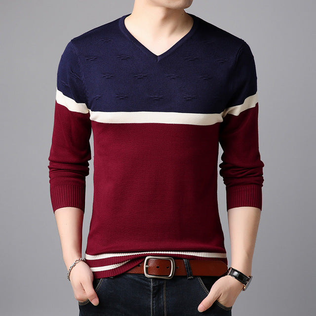 Men's Warm Slim Fit Pullovers Sweaters