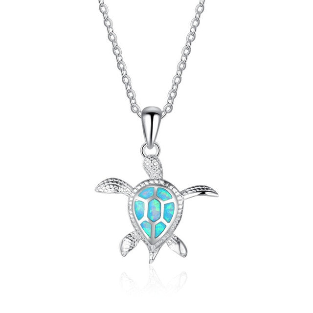 Fashion Silver Filled Blue Pendant Necklace for Women - MARJA MALL