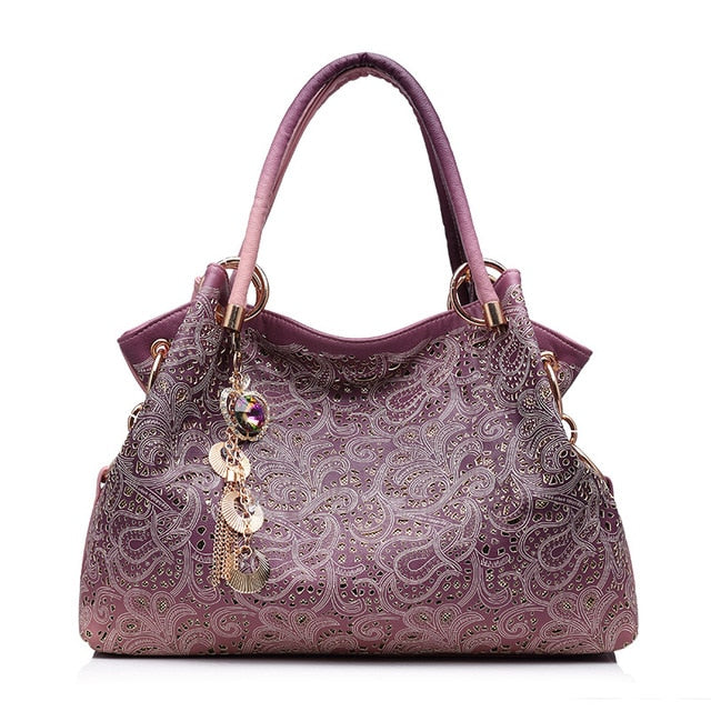 Women Bag Hollow Out Ombre Handbag For Ladies