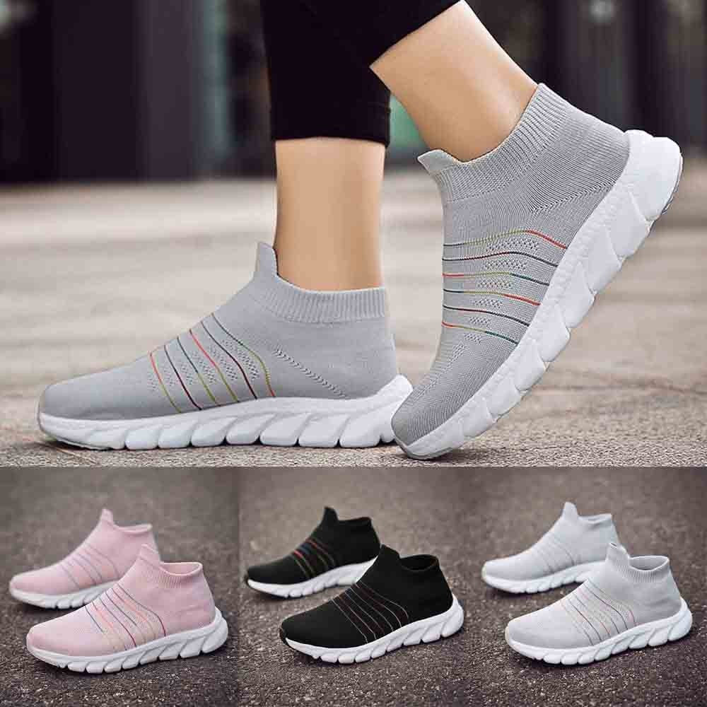 Outdoor Breathable Mesh Sneakers Running Sock Shoes For Woman