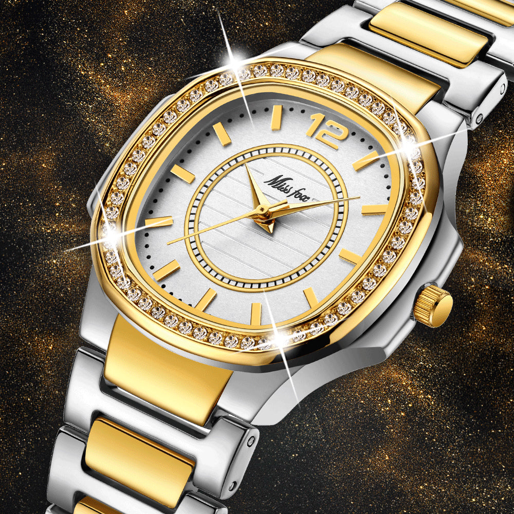 Women's Diamond Quartz Gold Wristwatch