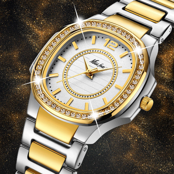 Women's Diamond Quartz Gold Wristwatch